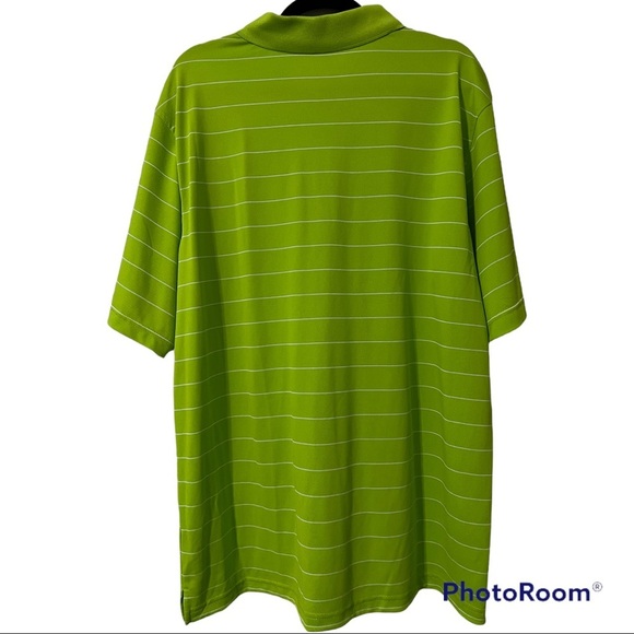 Walter Hagen XL mens polo hydro-dri short sleeve lime green uv blocking 30 UPF - Picture 8 of 9